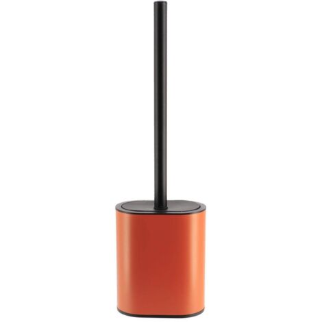 Scopino piatto in silicone e supporto in metallo - terra di siena/nero - Tendance