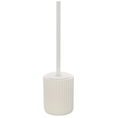 Scopino wc bianco in ceramica soft touch con setole nere Spring