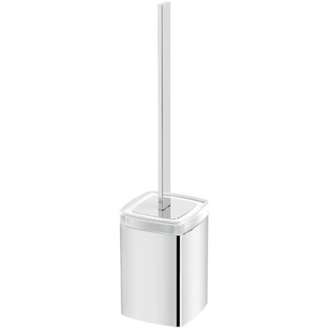 Scopino WC con ciuffo in setole da appoggio in ottone, alluminio e Cromall A033 Gedy serie ELBA Cromato