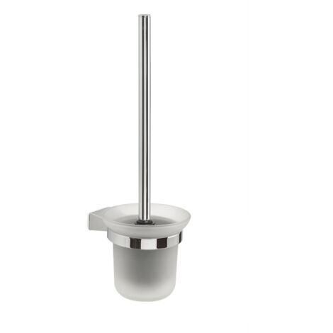 Scopino WC con ciuffo in setole da muro in acciaio inox e Cromall TN33-03 Gedy serie TONALE Cromato