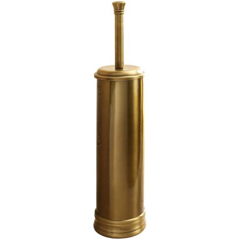 Scopino WC con ciuffo in setole d'appoggio in acciaio inox e Cromall 7533 Gedy serie ROMANCE Bronzo