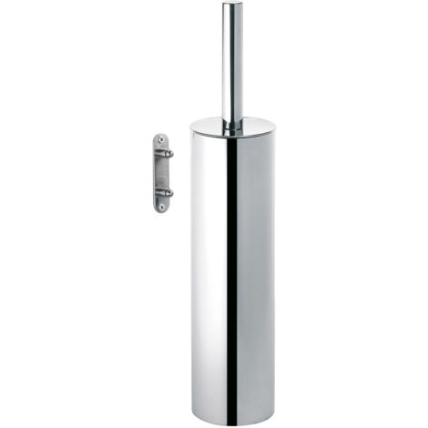 Scopino WC da muro con ciuffo in setole in acciaio inox e Cromall ED34-03 Gedy serie EDERA PLUS Cromato