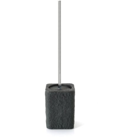 Scopino WC d’appoggio con ciuffo in setole in resina e sabbia AR33 Gedy serie ARIES Antracite