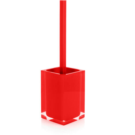 Scopino WC d'appoggio con ciuffo in setole linea Rainbow Gedy RA33 Rosso