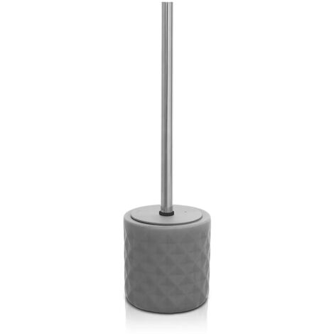 Scopino wc grigio da appoggio in ceramica Cristal