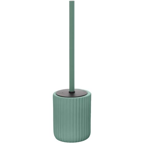 Scopino wc verde in ceramica soft touch con setole nere Spring
