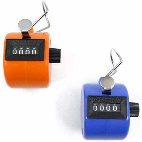Hand Tally Counter 4 Digit Tally Counter Mechanical Palm Click Counter Blue  
