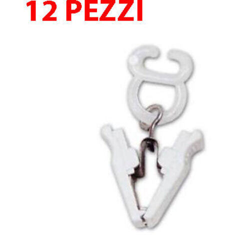 SCORREVOLI SCORRITENDA IN NYLON CON PINZA SCIVOLANTI PER TENDE PZ 12 (20336/12)