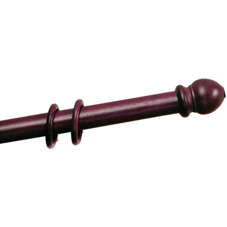 SCORRITENDA A STRAPPO IN LEGNO Ø mm. 35 col. Noce cm. 200