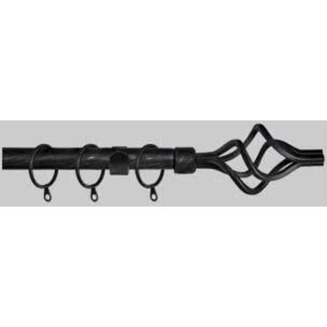 Scorritenda a strappo twist 120/210 cm - nero/argento