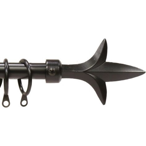 SCORRITENDA BRIXO ETRURIA BLACK LANCIA BASTONE PER TENDE ARREDO CASA