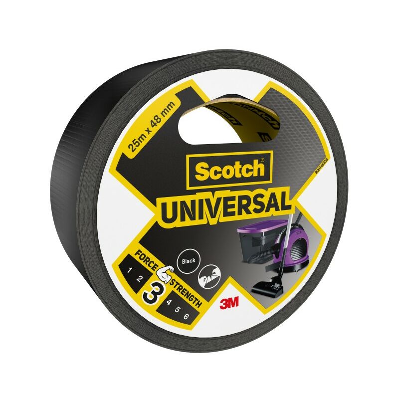 Image of SCOTCH Adesivo universale per riparazioni, un lato L.25 mx l.48 mm nero SCOTCH