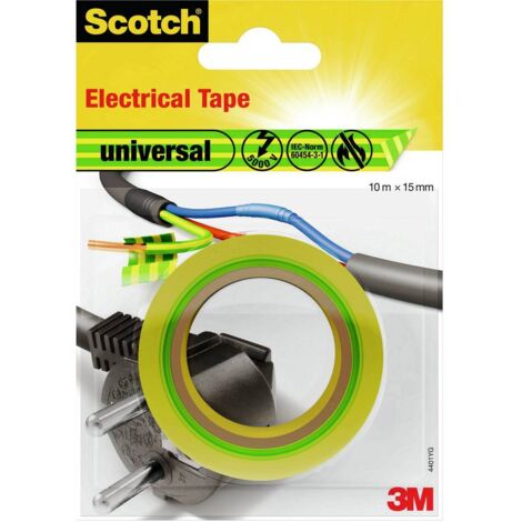 Scotch 4401YG Nastro Isolante in PVC, Giallo e Verde