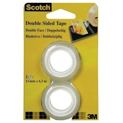 Scotch 665 Nastro adesivo biadesivo trasparente 12 mm