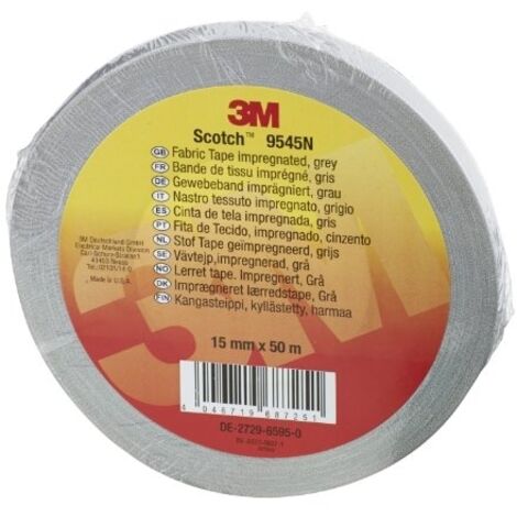 Scotch 9545N nastro adesivo in tessuto grigio 15 mm x 50 m