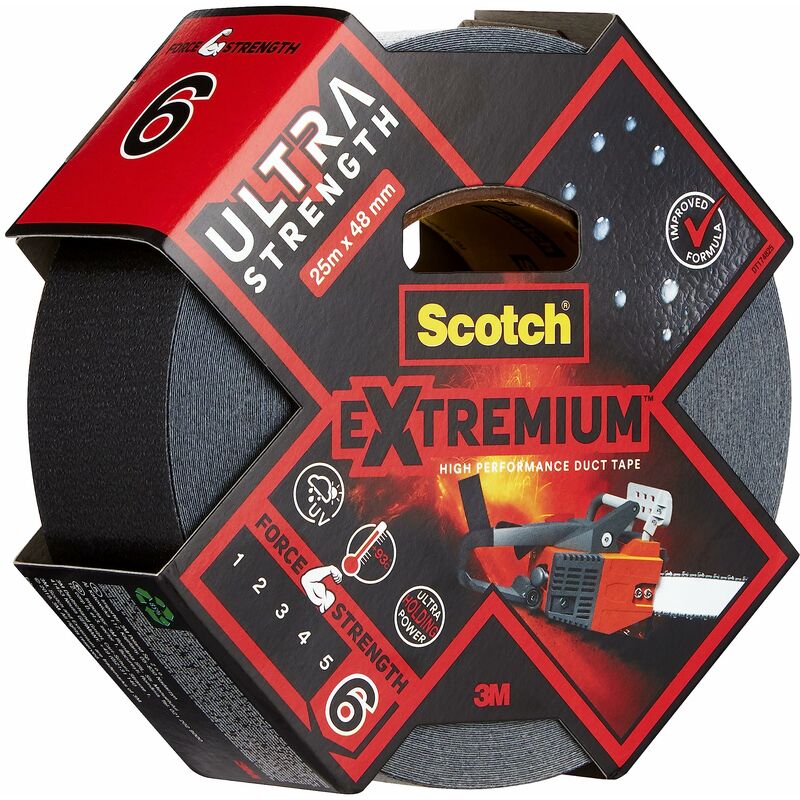 Image of Scotchblue - Scotch Extremium Ultra Nastro Adesivo, 25 m x 48 mm, Adesione Istantanea ultra Resistente per Riparazioni Estreme, Facilmente