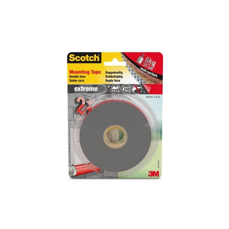 

Scotch-Brite 70006902764 Cinta De Montaje Extreme De 5 M X 19 Mm, Negro, 19Mm X 5M, 1 Pieza