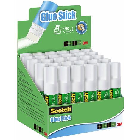 Scotch Colla Stick per la Scuola Elementare, Scuola Media, Asilo e Ufficio, Set di Tubetti di Mini Colla Stick per Bambini, Confezione di Colla Adesiva Grande da 30pz x 8 gr