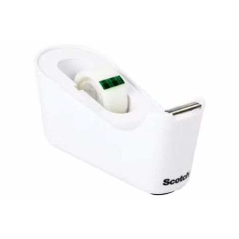 Scotch Dispenser C18 Bianco e Nastro Invisibile Scotch Magic 19mmx33mt