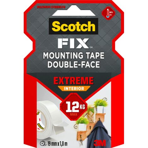 Scotch Fix Extreme Nastro per montaggio da interni, 19 mm x 1,8 m, 1 rotolo/confezione (la confezione può variare)