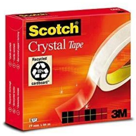 Scotch magic cinta supertransparente crystal 600 19x66 caja individual