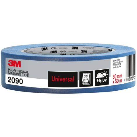 Scotch Nastro di mascheratura professionale 3M 2090 universale, 30 mm x 50 m, 1 Rotolo/Confezione