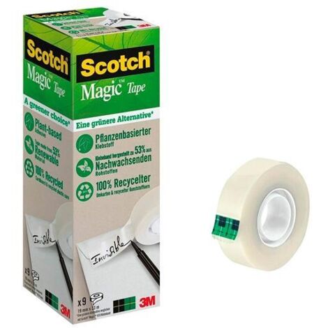 Scotch nastro ecologico magico invisibile 19x33 -confezione 9 rotoli-.