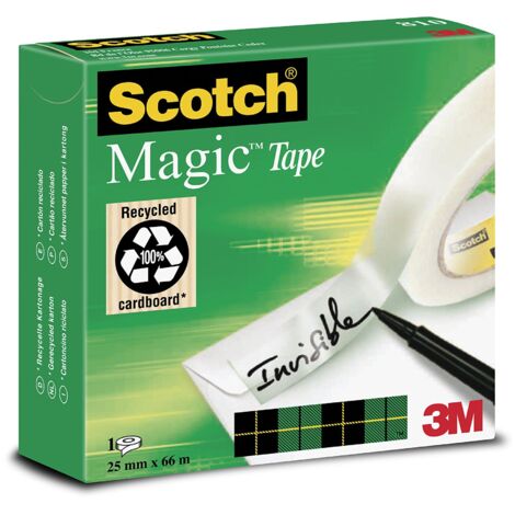 Scotch nastro magico invisibile 25mm x 66m scatola singola