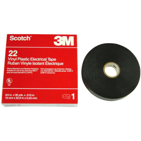 Scotch Scotch™ 22 SCOTCH22-38X33 Isolierband Scotch™ 22 Schwarz (L x B) 33 m x 38 mm 1 St.