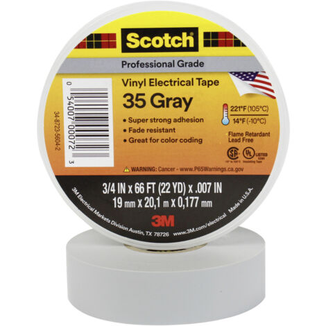 Scotch Scotch™ 35 SCOTCH35-19X20GR Isolierband Scotch® 35 Grau (L x B) 20 m x 19 mm 1 St.