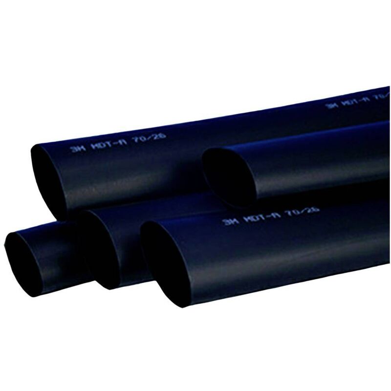 3M - MDT-A27/8 Gaine thermorétractable avec colle noir 27 mm 8 mm Taux de retreint:3:1 1 m