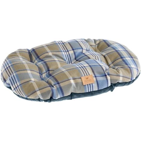 Scott dubbelzijdig gewatteerd kussen/gebogen/zacht fluweel/wasbaar voor hond/kat blauw 55/4 1 stuk