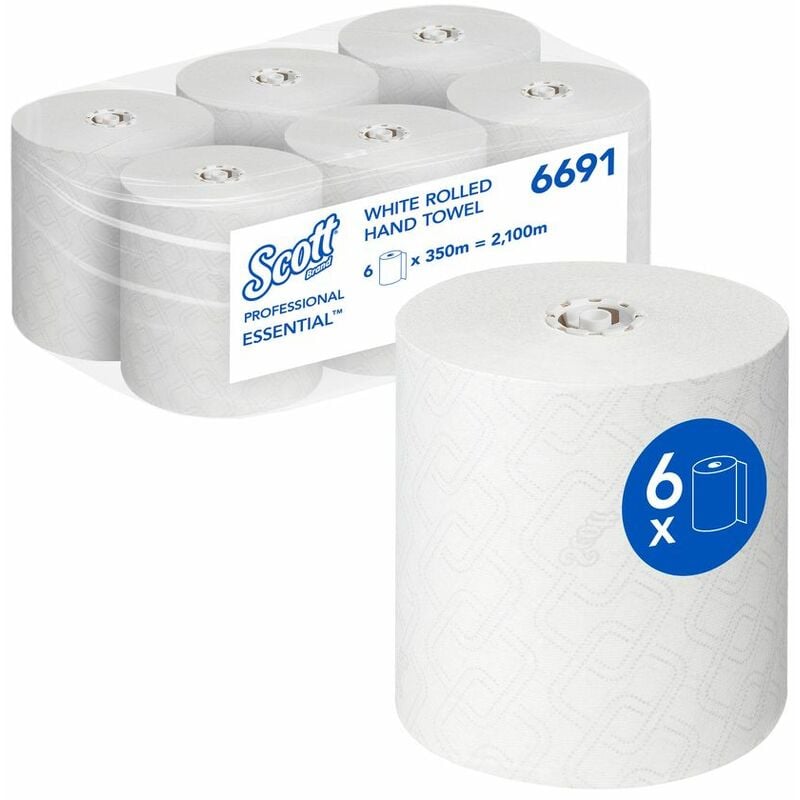 Scott Hygiene 6691 SCOTT MAX WHITE HAND PAPER TOWEL (PK-6)