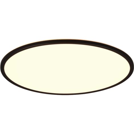 SCOTT PLAFONIERA LED 30W 3600lm, 3000 - 6500K BORDO NERO ANCHE RETRO-ILLUMINATA CON TELECOMANDO MULTIFUNZIONE D. 50CM DIMMERABILE