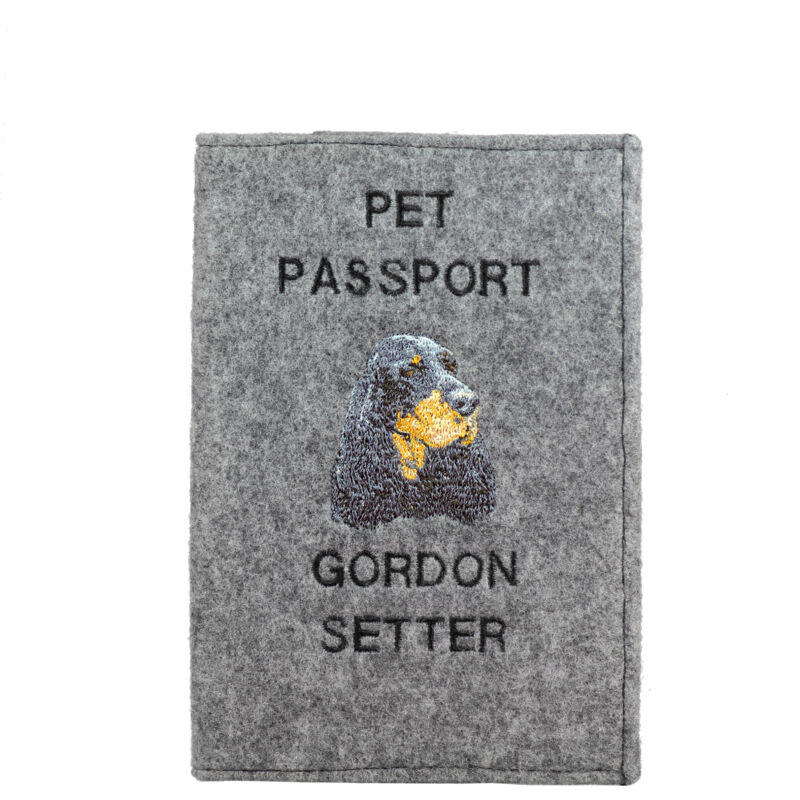Image of Scottish Setter, Gordon Setter - Portapassaporto per cani, Portadocumenti, Regalo per viaggiatori di Art-Dog