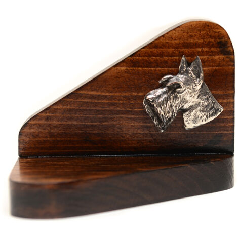 Scottish Terrier, Aberdeen Terrier I: candelabro de madera con perro, soporte para velas de té, recuerdo para perro de Art-Dog