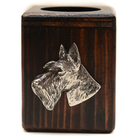 Scottish Terrier, Aberdeen Terrier I - candelabro in legno con un cane, un ricordo unico dopo la perdita di un cane, realizzato a mano da Art-Dog