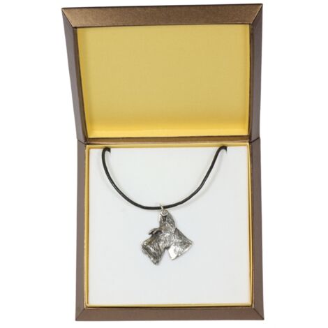 Scottish Terrier, Aberdeen Terrier I - Halskette mit Hund in Geschenkverpackung, versilbertes Medaillon für Hundefans, eindrucksvoller Anhänger von Art-Dog
