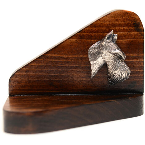 Scottish Terrier, Aberdeen Terrier - Kerzenständer aus Holz mit Hund, Teelichtständer, Hundedenkmal von Art-Dog