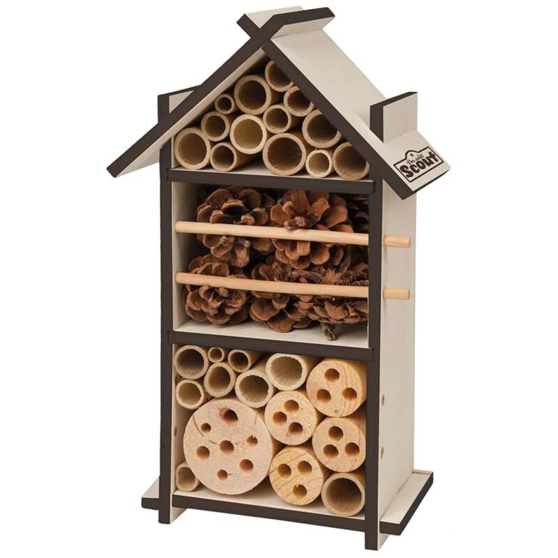 

Hotel de insectos de madera 9,5x16x28 cm - Multicolor - Scout