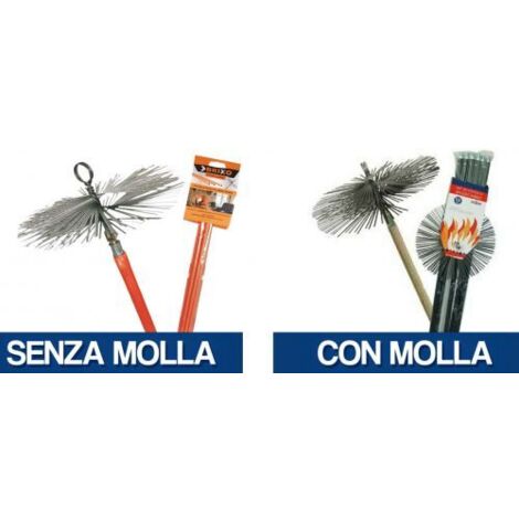SCOVOLO ACCIAIO KIT PULIZIA CAMINO DOMUS - MM 250 H.MT 8,40 - 1 confezione