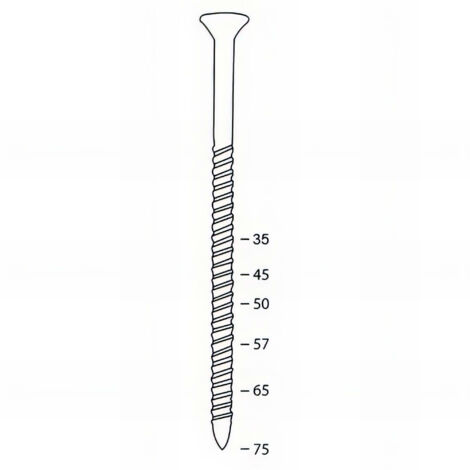 Scrail de 2000 vis galvanisées Torx 16° (TX) SCRAIL 25/28 x 45 mm - 16S25457 Alsafix