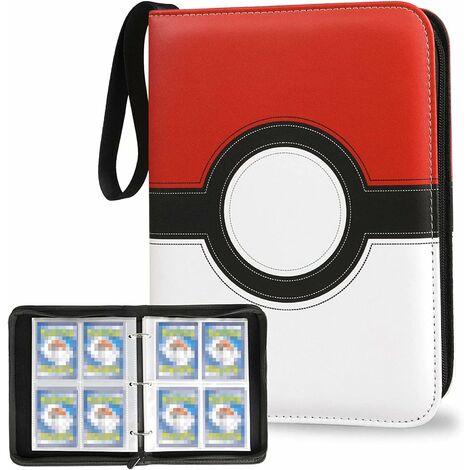 Scrapbook Compatible avec Pokemon, Album Compatible avec Cartes Pokemon, Porte-Cartes Dossier Livre Compatible avec Pokemon, Porte-Album Classeur Compatible(Rouge)