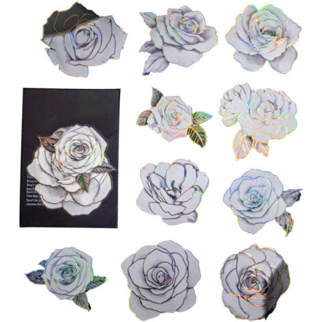 Scrapbook Stickers PET Vintage Plant Flower Decorative Stickers for Notebooks Laptop Albums Phone Case