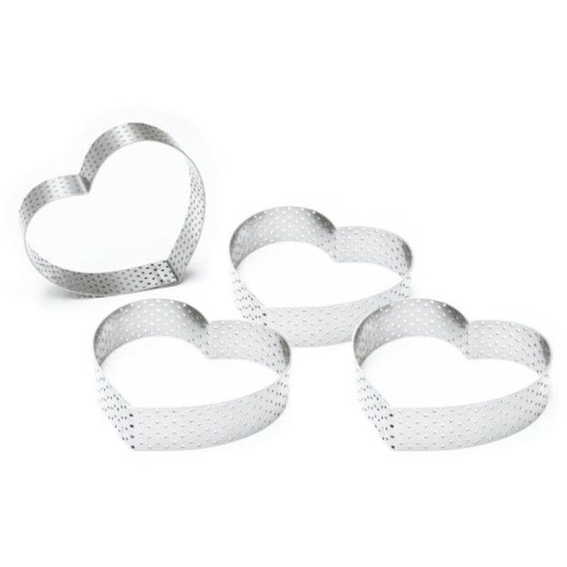Tortenring Scrap Cooking silber Edelstahl Eigene Form B 7.5 H 2 cm