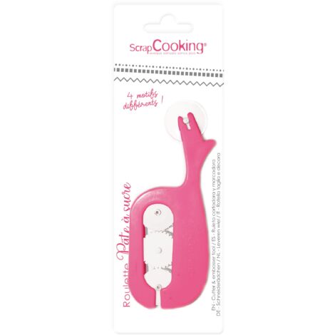 ScrapCooking 5118 Rotella per Pasta Zucchero plastica ABS Multicolore 18 x 6,8 x 1 cm