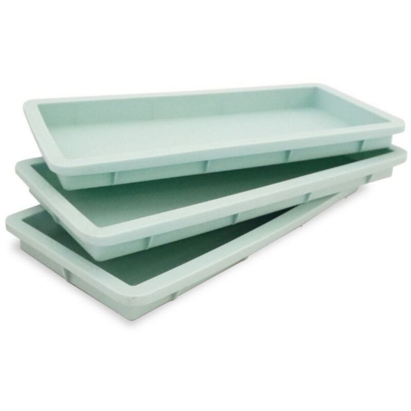 Tortiere Rettangolari X3, Verde Chiaro - 2976 - Scrapcooking
