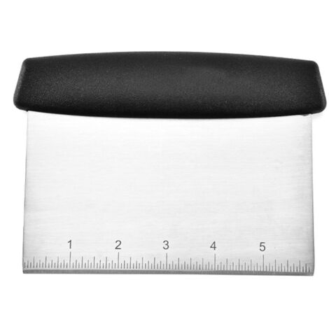 Scraper - Chopper - Inox - Poignée Ergonomique Anti-dérapante - Marquages en Pouces - Pour Pâte à Pain Pizza Gâteau - 1 Pièce