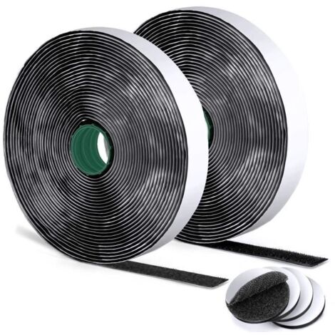 Scratch Autocollant, 2 x 8 m Shearable Bande Agrippantes Loop Rubans Adhésives, avec extra 4 Paires Scratch Autocollant [164]