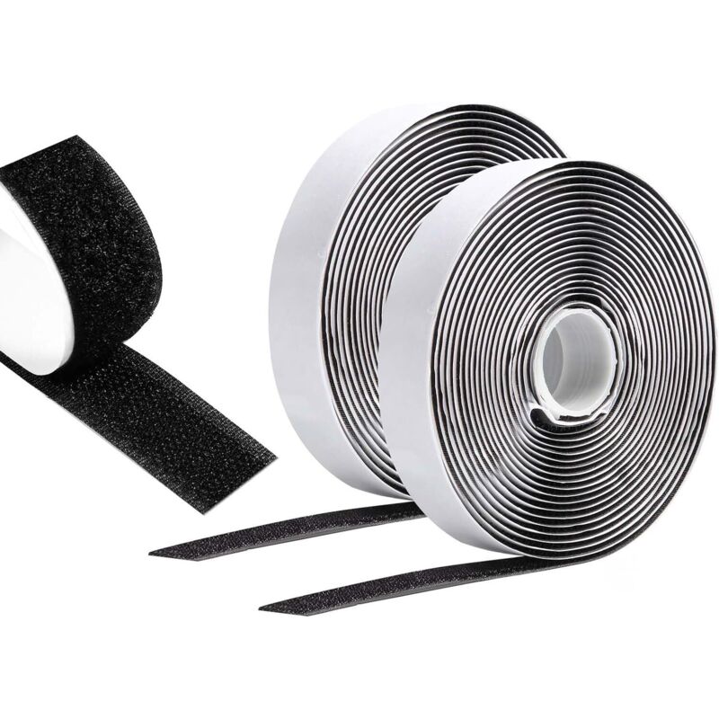 Scratch Autocollant Double Face 5 M X 20 MM, Hook Loop Rubans Ruban AdhéSif Puissant à Crochets Et Boucles pour La Couture (Noir) Scratch Autocollant Double Face 5 M X 20 MM, Hook Loop Rubans Ruban AdhéSif Puissant à Crochets Et Boucles pour La Couture (Noir)